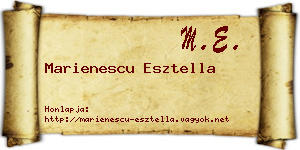 Marienescu Esztella névjegykártya